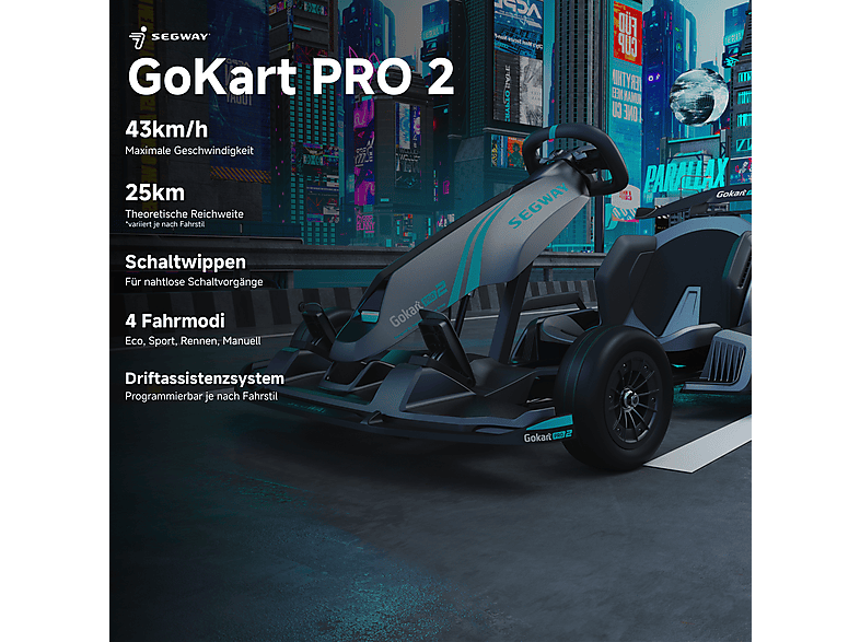 NINEBOT GoKart PRO 2 by Segway E-Board (3 Zoll, Grau)