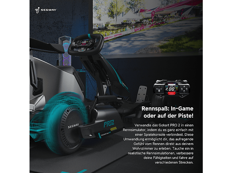 Thumbnail - NINEBOT GoKart PRO 2 by Segway E-Board (3 Zoll, Grau)