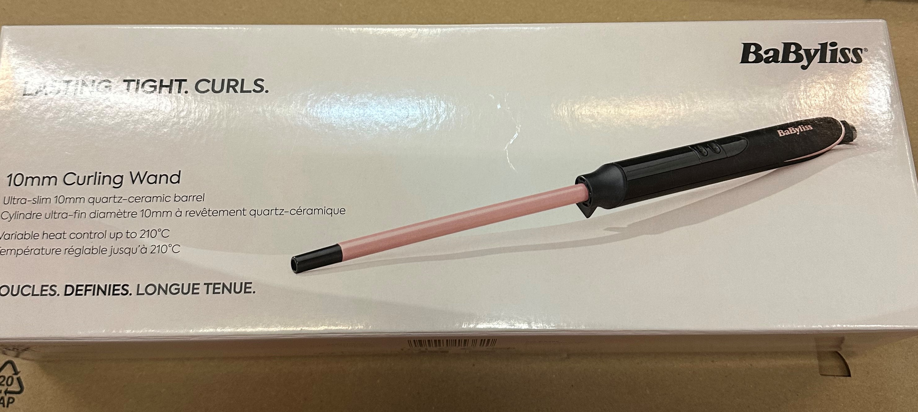 OUTLET - Lokówka BABYLISS C449E Rose Quartz Tight Curls Wand Czarno-złoty