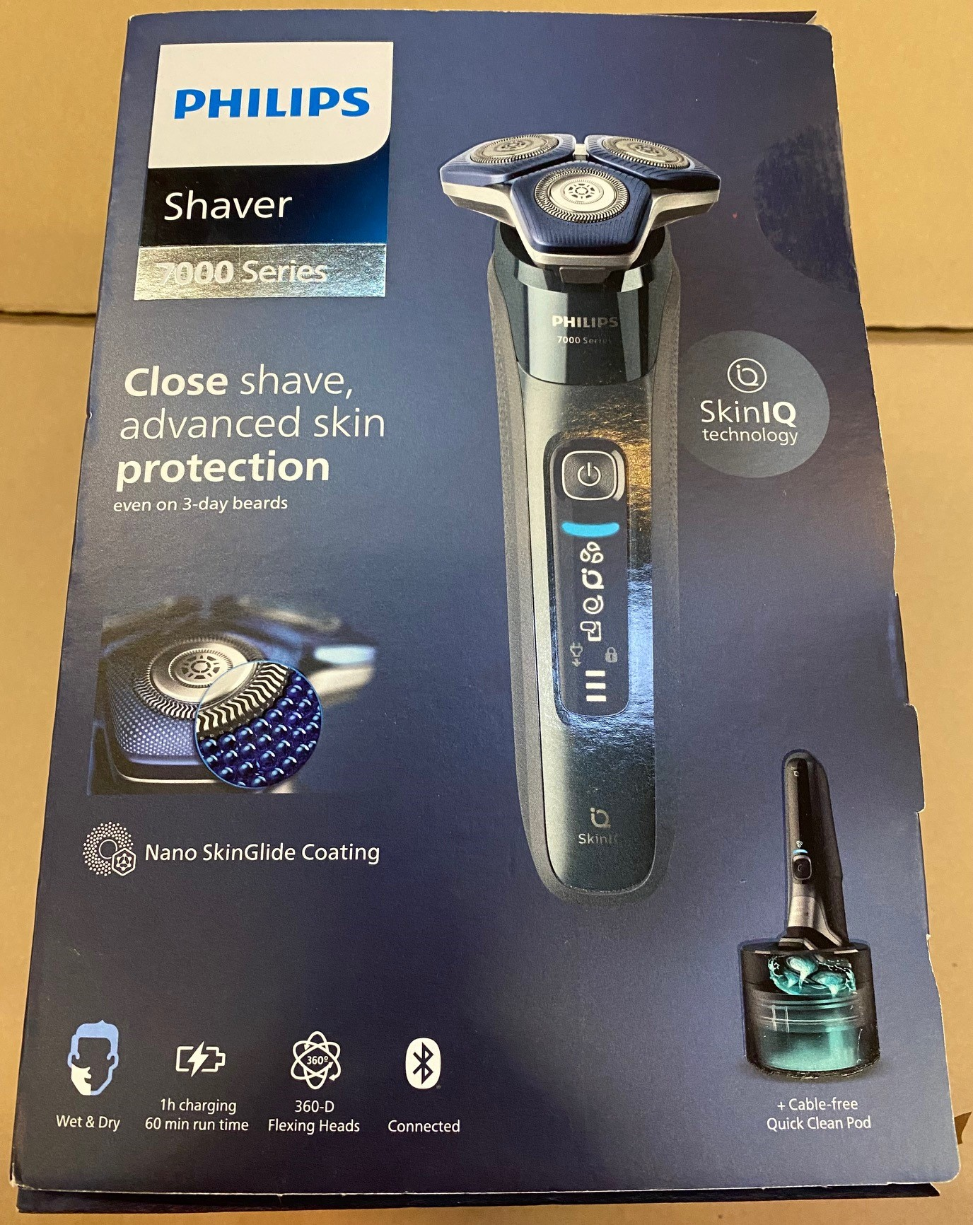OUTLET - Golarka PHILIPS Shaver series 7000 S7882/55 z aplikacją na telefon Czarno-niebieski