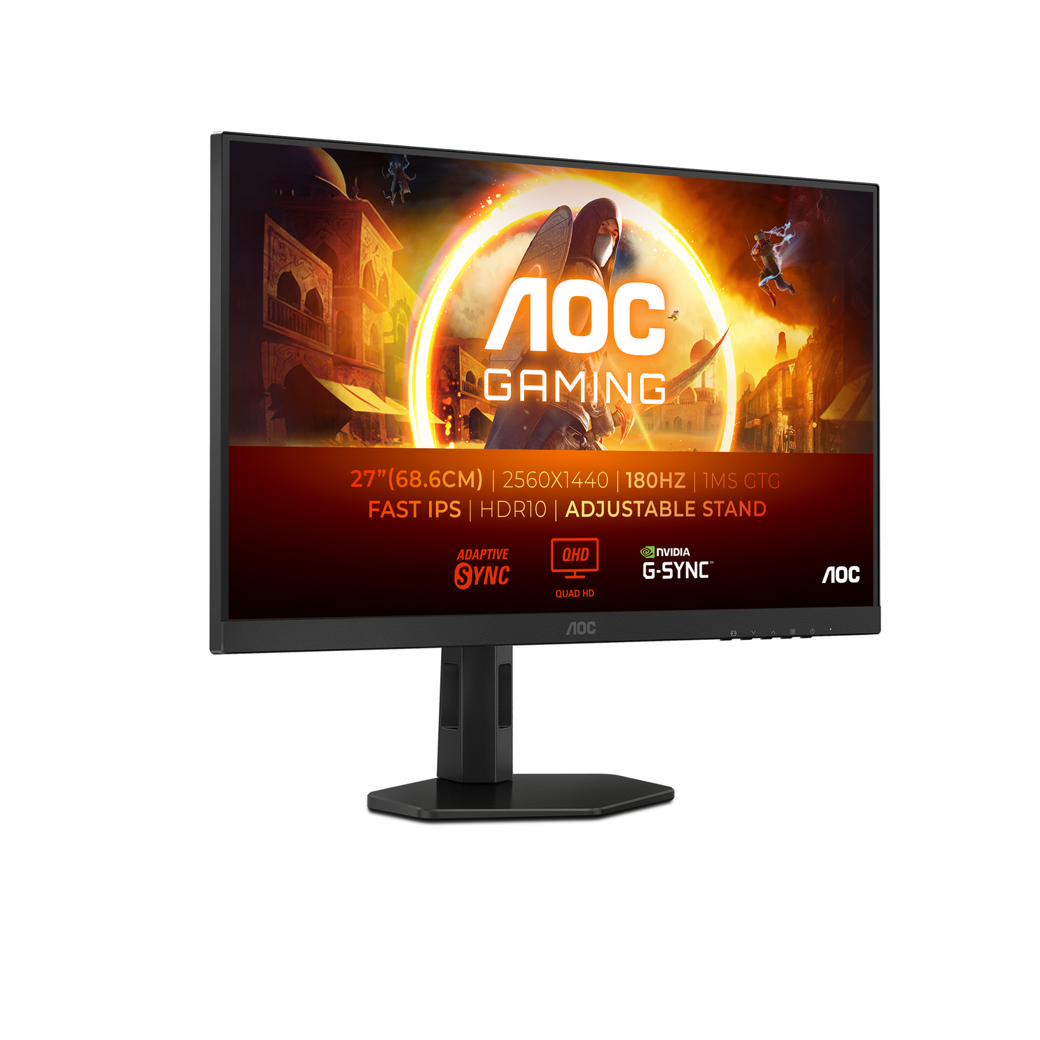 Monitor de computadora negro que muestra una escena de juego.