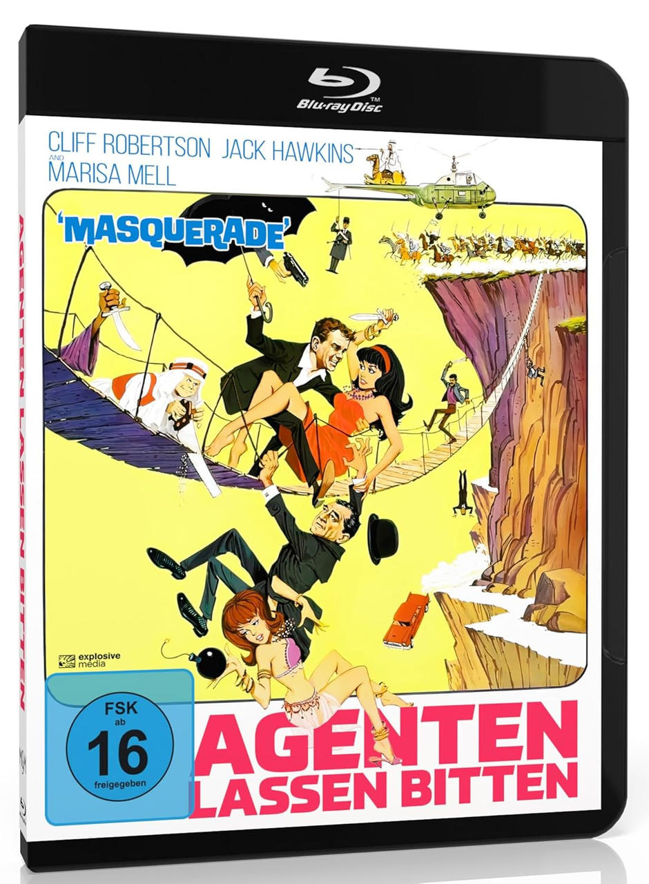 Blu-ray Disc-Hülle eines Films, mit bunter Illustration und Text auf Deutsch.