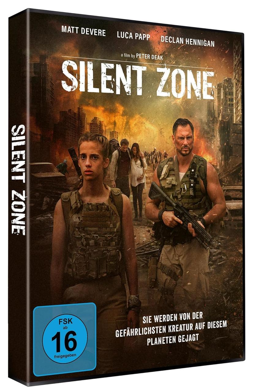 DVD-Hülle eines Films mit dem Titel Silent Zone, mit Schauspielern.