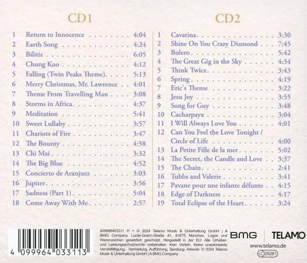 Eine Liste von Liedern mit Titel, CD und Songdauer.