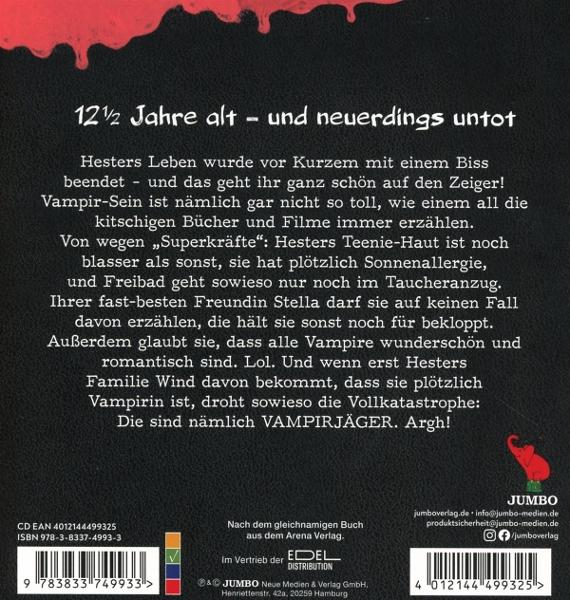 Deutsches Buchcover mit Text. Der Hintergrund ist dunkelrot. Der Text ist gelb und weiß.