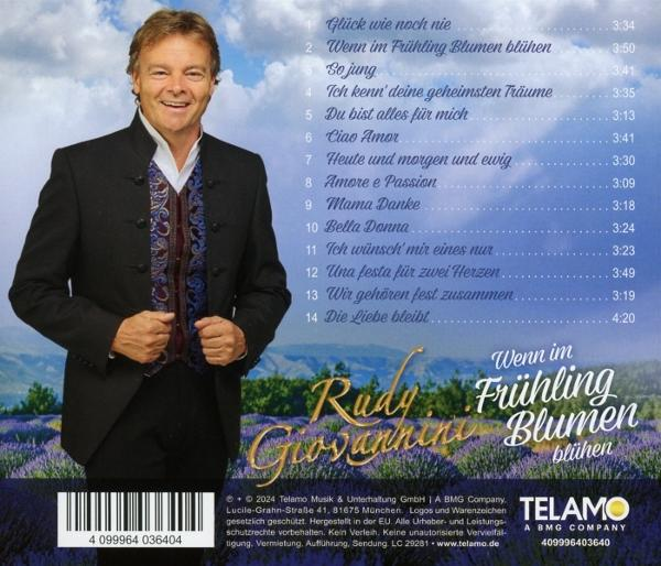 CD-Cover mit einem Mann in einer blauen Jacke, Text auf Deutsch und Noten.