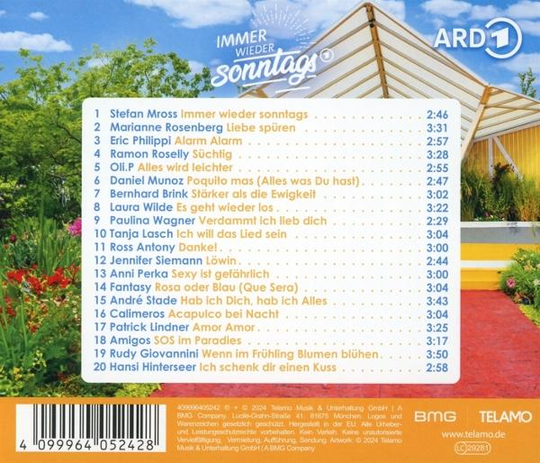 CD-Cover mit farbenfrohem Text und Trackliste.