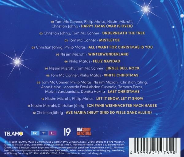 CD-Rückseite mit Titelliste. Text in Deutsch. Text listet Songs und Künstlernamen auf.