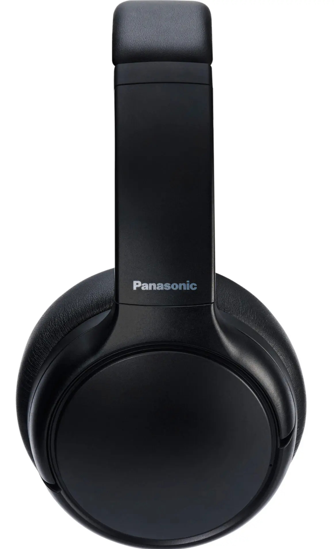 Czarne słuchawki z logo Panasonic na pałąku.
