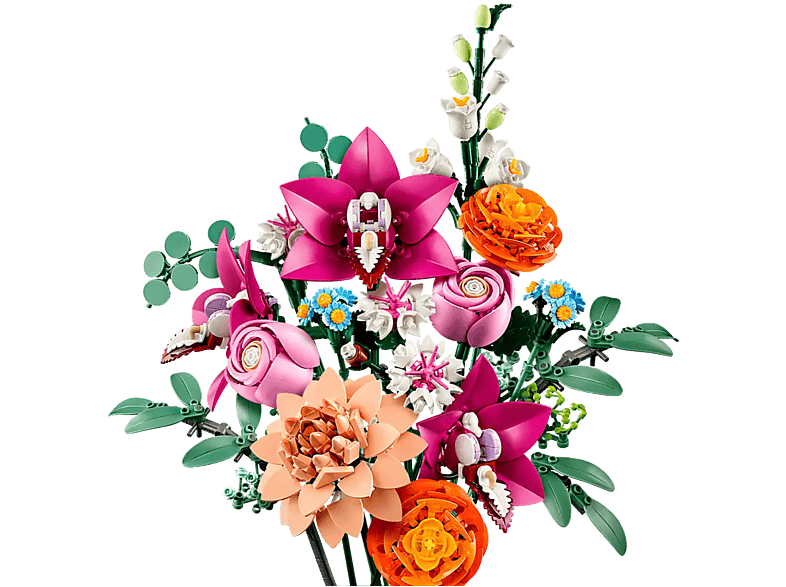 LEGO 10342 Icons Botanicals Piękny bukiet różowych kwiatów – zdjęcie 3
