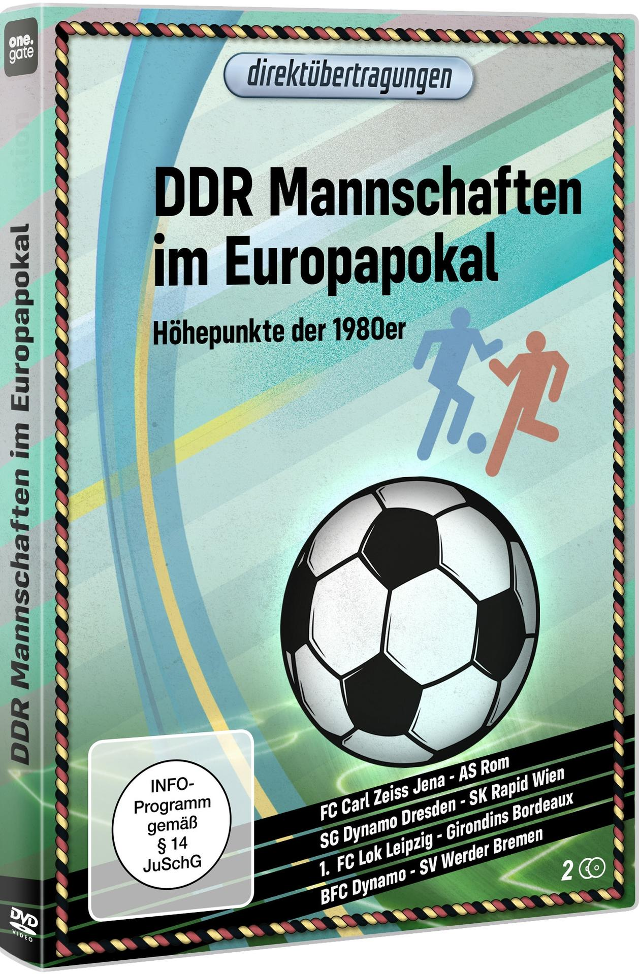 DVD-Hülle mit einem Fußball, zwei laufenden Figuren und Text auf Deutsch.