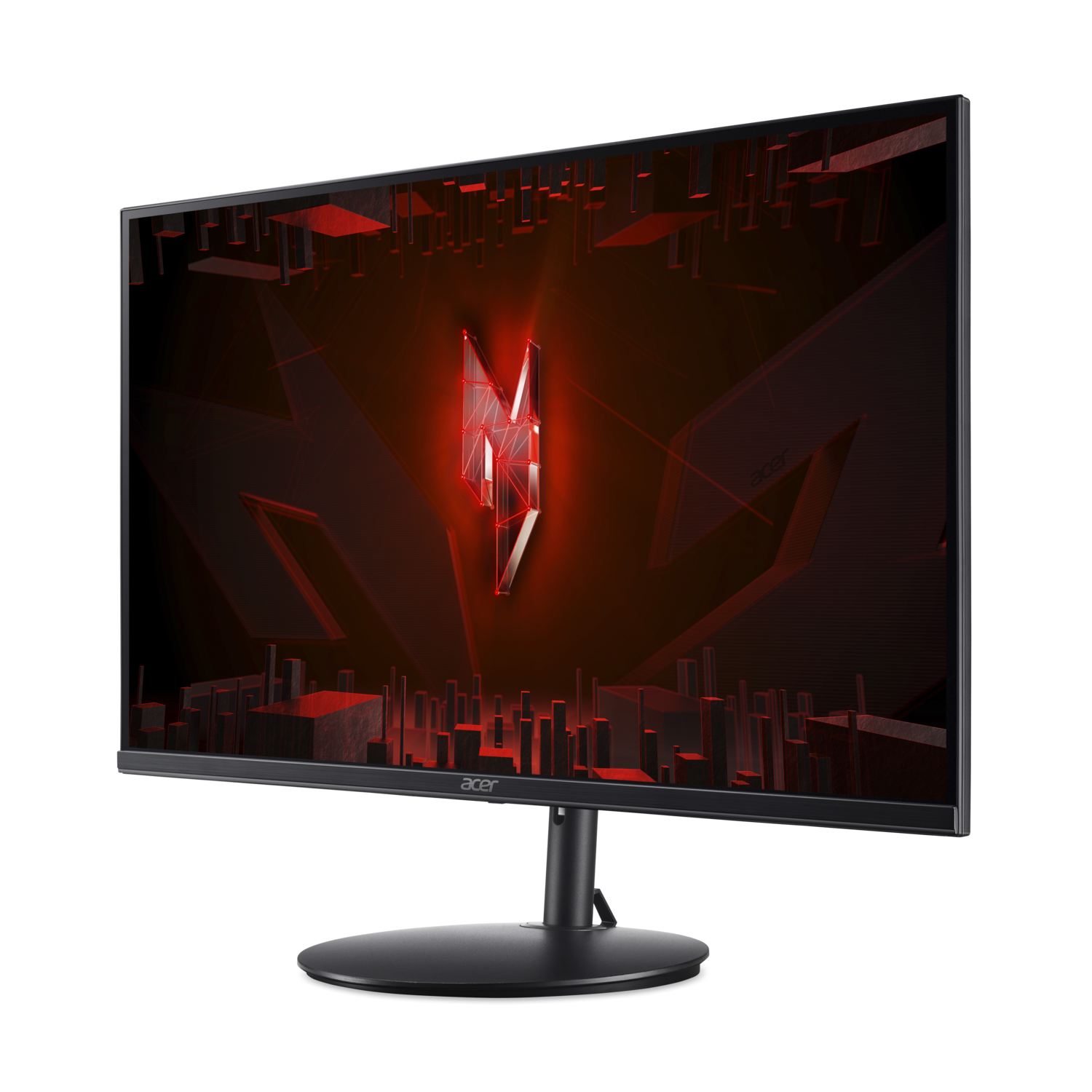 Black monitor displays a red Predator logo on a dark background.