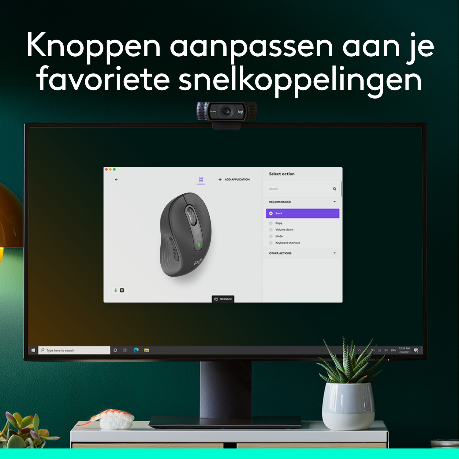 Een computermonitor met een muis op het scherm.