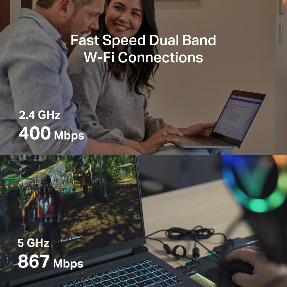 Egy pár laptopot használ. Az alsó képen egy személy látható, aki laptopon játszik.