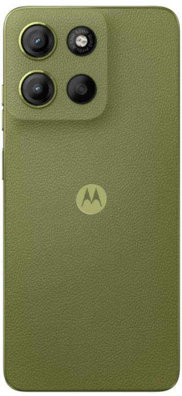 Tył zielonego smartfona Motorola Moto G15.