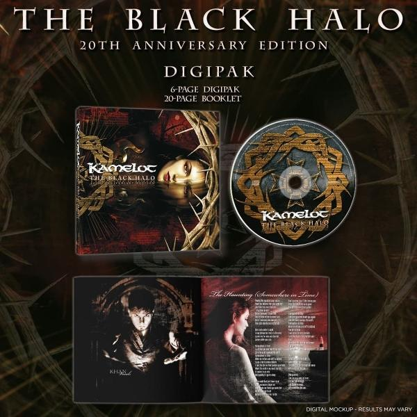 Kamelot-Albumcover und -Broschüre mit Bildern und Text, 20. Jubiläumsausgabe.