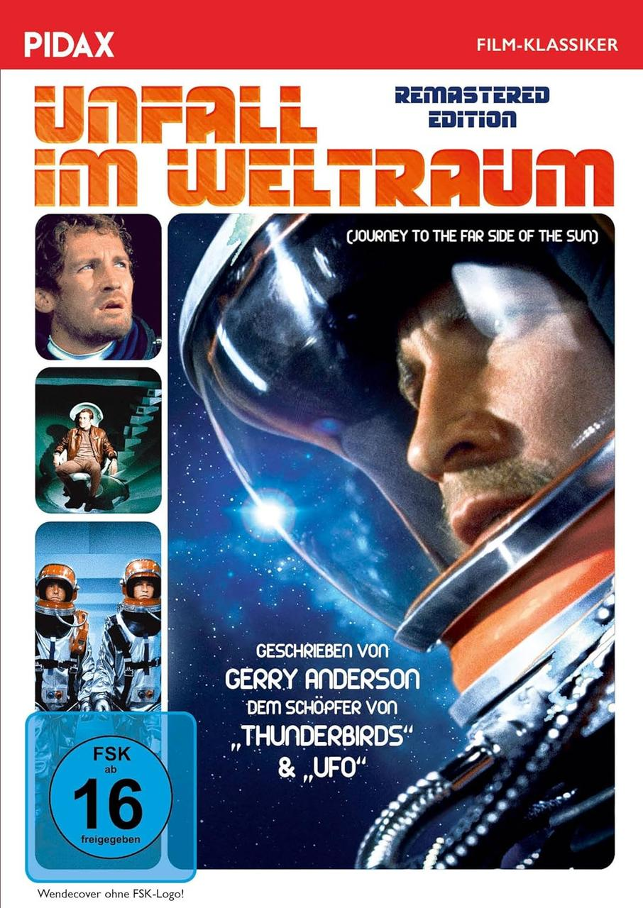 Filmplakat: Ein Astronaut im Weltraum. Titel: Unfall im Weltraum.