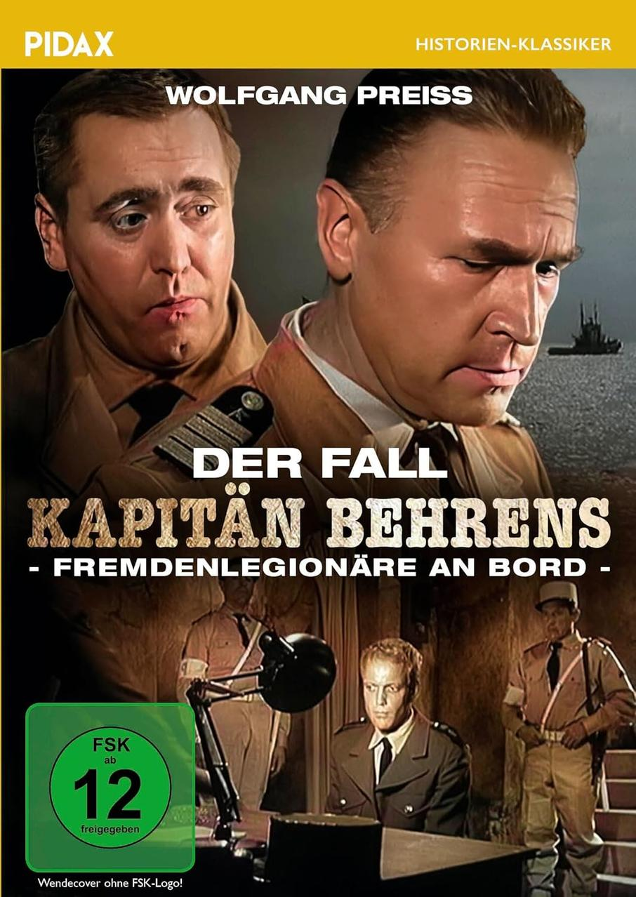 DVD-Cover: Zwei Männer in Anzügen, ein Schiff im Hintergrund und der Text 'Der Fall'. Schwarz-Weiß-Bild.
