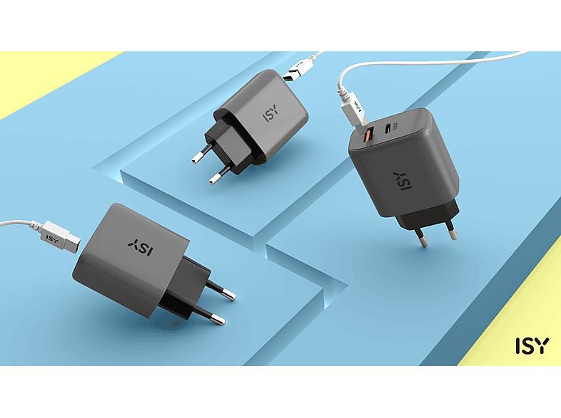 Thumbnail - ISY IWC-4065-GR GAN Ladegerät universal, Grau