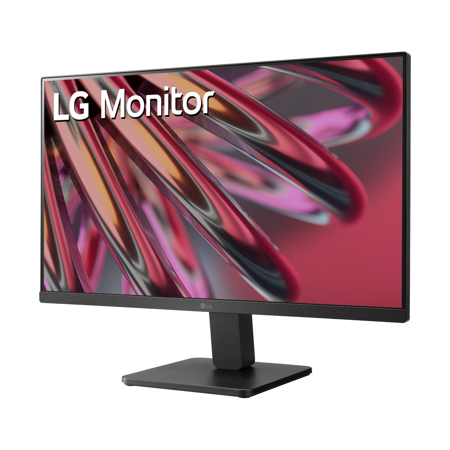 Monitor LG su sfondo bianco con display colorato.