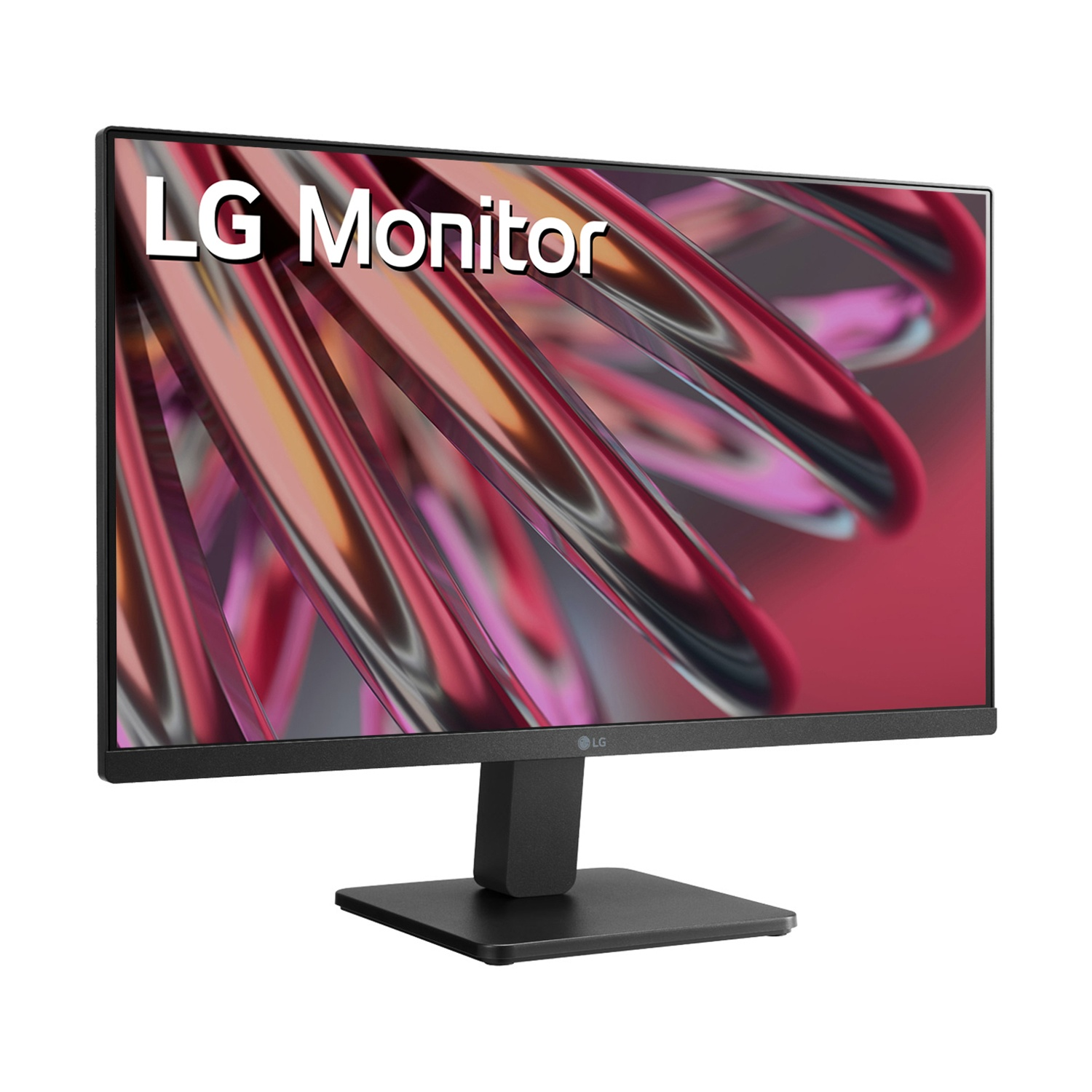 Monitor LG su sfondo bianco con display colorato.