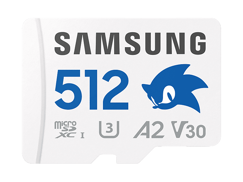 SAMSUNG Sonic the Hedgehog 512 GB 180 MB/s Lesen, 130 MB/s Schreiben, MicroSD mit SD-Adapter, Mehrfarbig Image