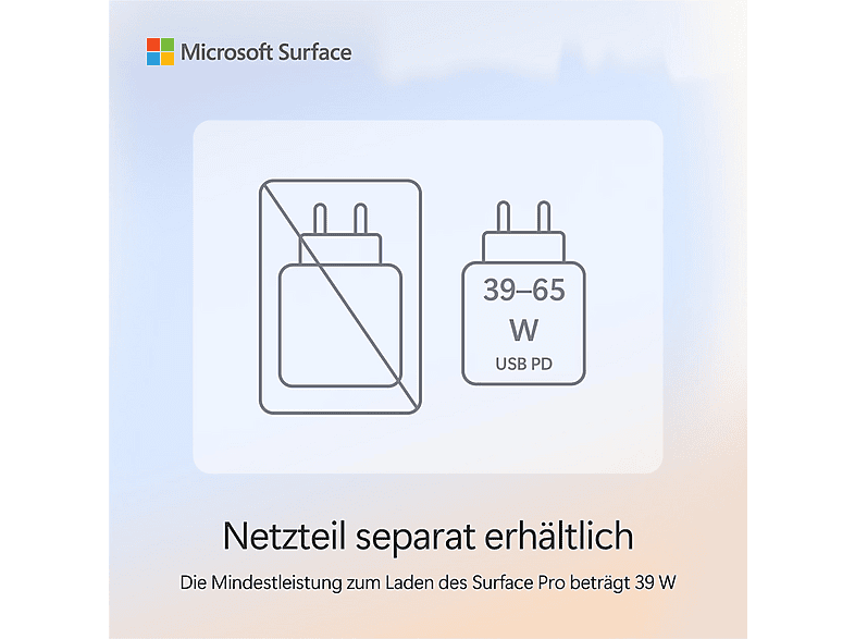 MICROSOFT Surface Pro (Netzteil separat erhältlich), Copilot+ PC - 13 Zoll Qualcomm Snapdragon X Elite 16 GB 512 Adreno™ Onboard Graphics Windows 11 Home