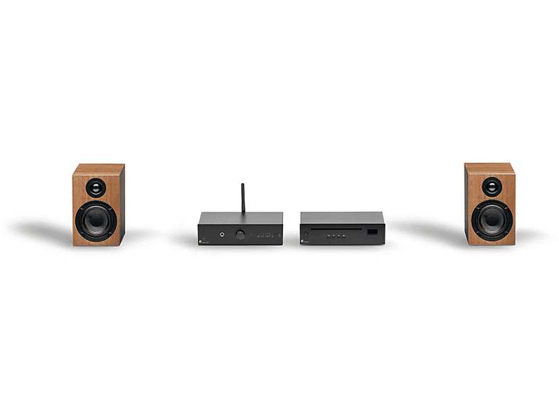 Pro-Ject Stereo Set E CD - Einsteiger HiFi Stereo CD Set, Schwarz, Holz; HiFi Set