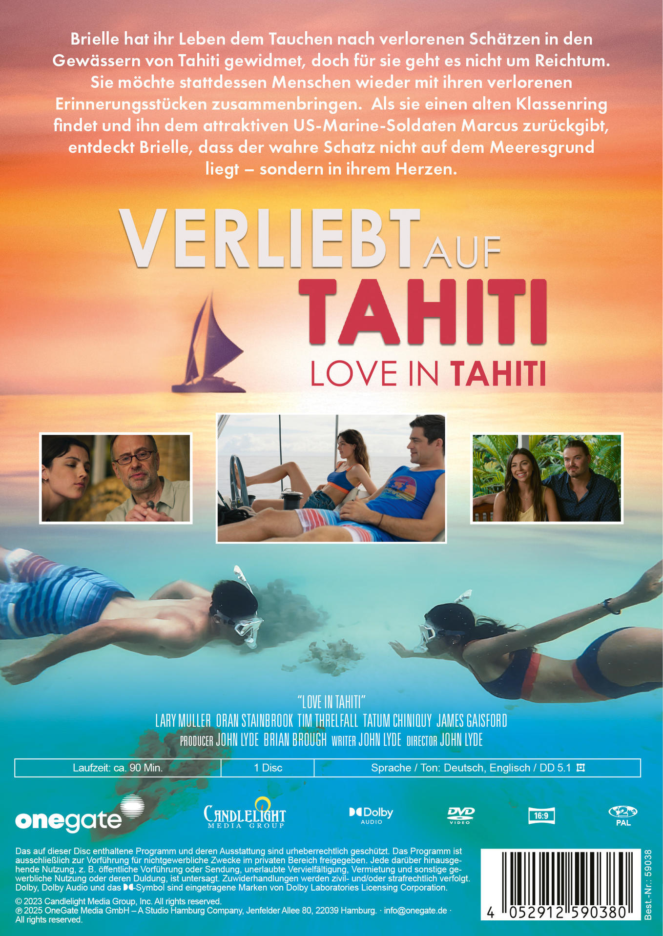 DVD-Cover. Menschen im Wasser und auf einem Boot. Text auf Deutsch und Englisch.