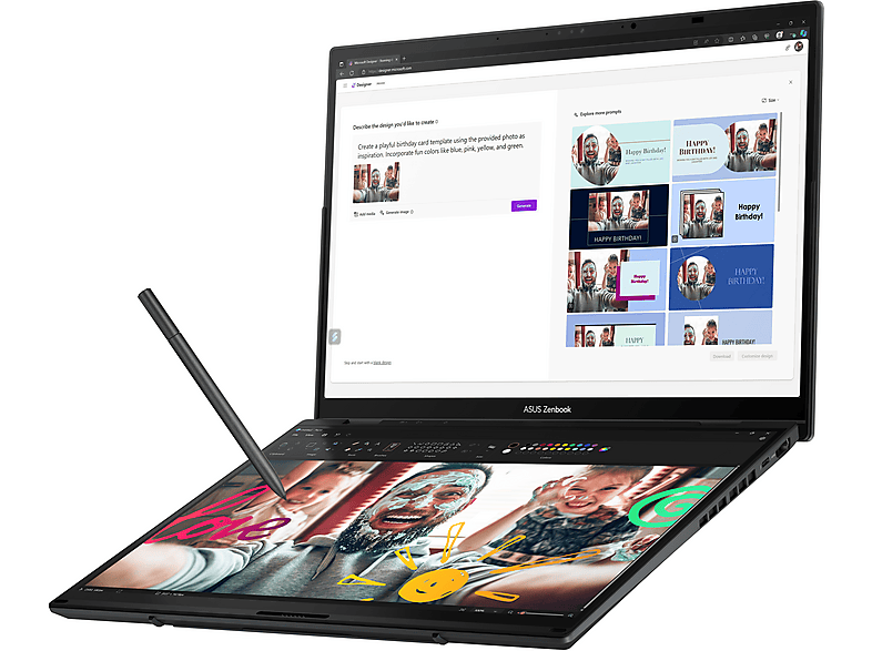 Thumbnail - ASUS Zenbook Duo UX8406CA-PZ225W - 14 Zoll Core™ Ultra 9 285H 32 GB 2 TB Arc™ GPU Windows 11 Home