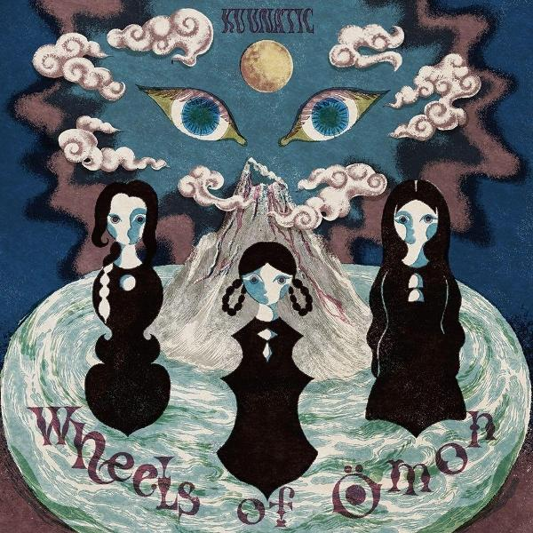 Albumcover mit drei Frauen, einem Berg und Text: Wheels of Ömön.