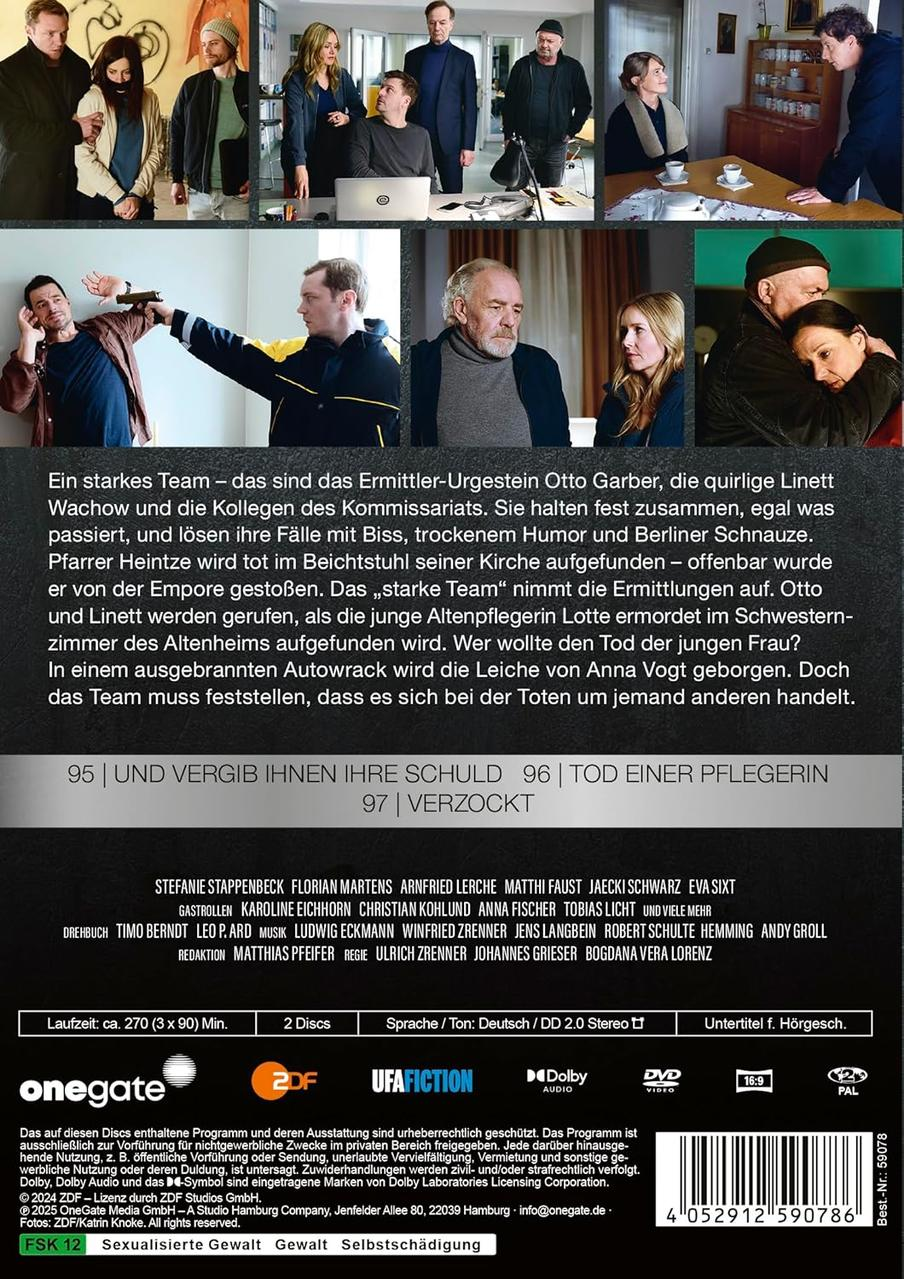 DVD-Hülle einer deutschen Fernsehserie. Sie zeigt eine Gruppe von Leuten und etwas Text.