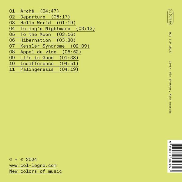 CD-Albumcover mit Titelliste, Künstler und Logo auf gelbem Hintergrund.