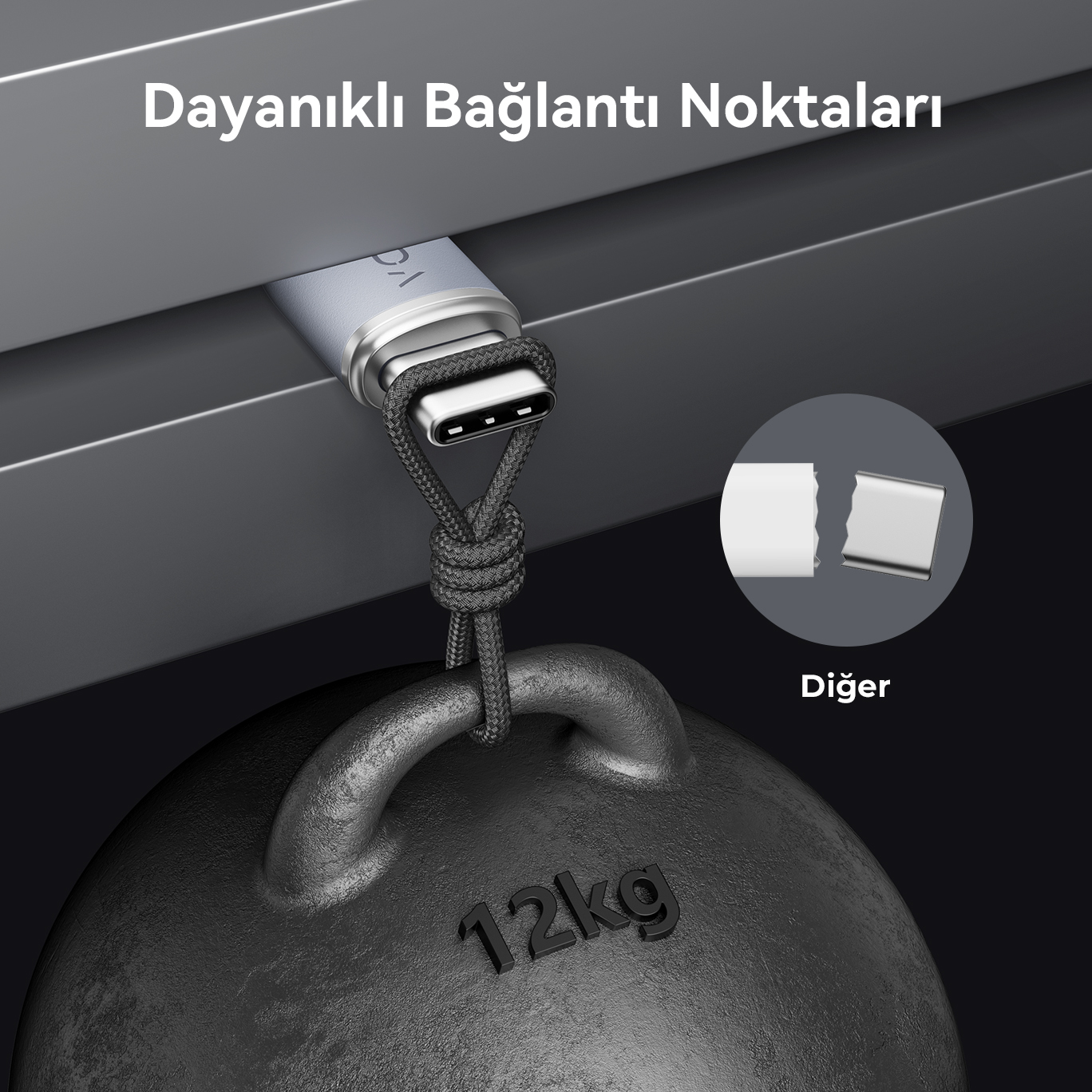 Bir telefon, yanan bir kablo ile bir dizüstü bilgisayardan şarj oluyor.
