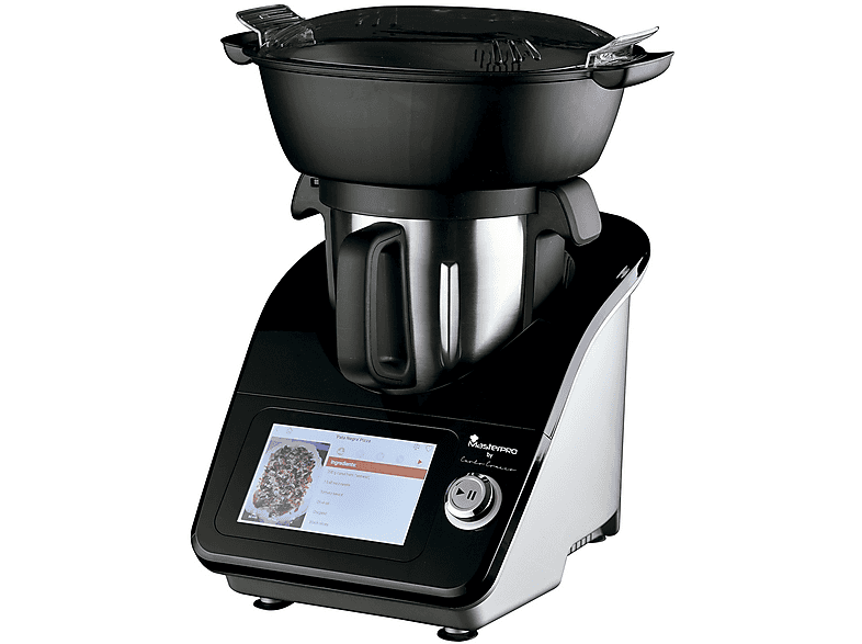 Masterpro Robot T1000 by Cracco Robot DA Cucina, 1000 W, capacità ciotola 4,5 l, Nero