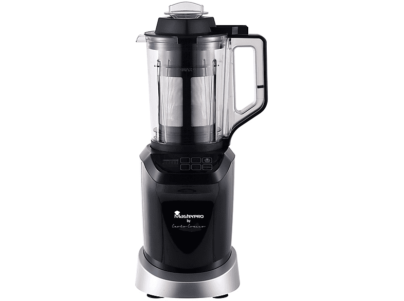 FRULLATORE MASTERPRO Frullatore vacuum Cracco, Potenza 1200 W, Caraffa da 1.5 l, 7 velocità, Vetro, Rinforzate in acciaio inossidabile, Nero