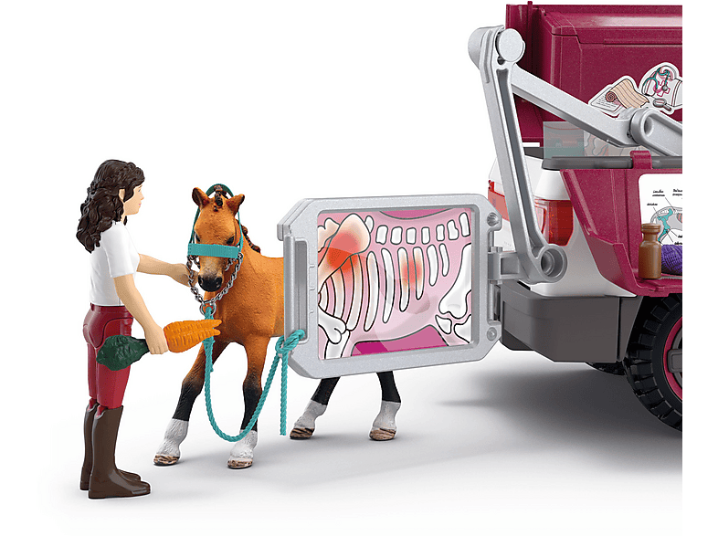 Thumbnail - SCHLEICH Mobile Tierärztin mit Anhänger Spielset Mehrfarbig