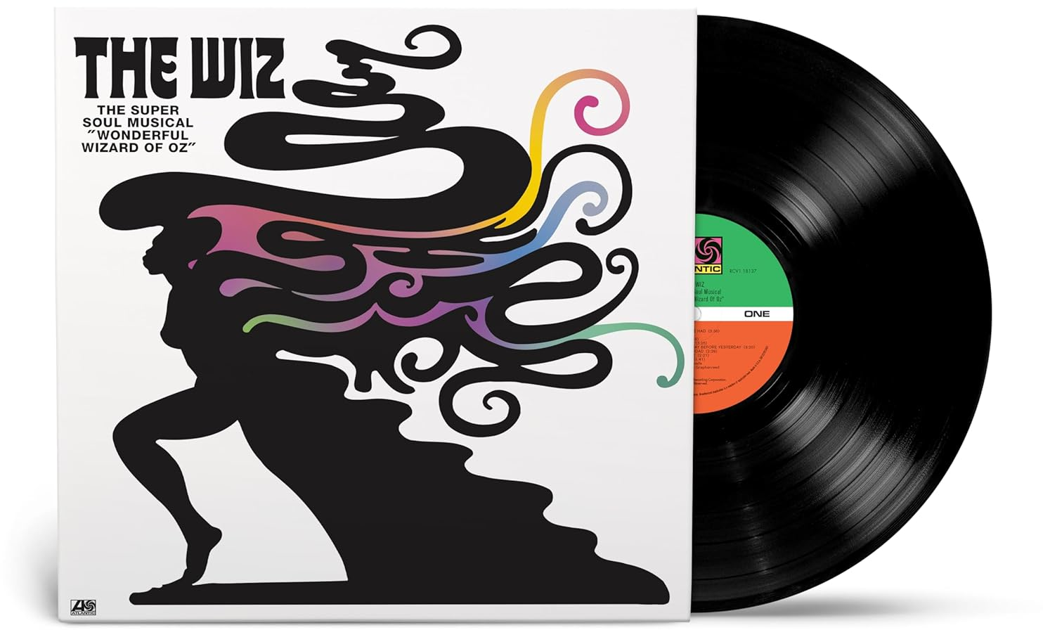 A 'The Wiz' album borítója, egy nő sziluettjével és folyó, színes hajjal.