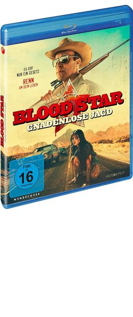 Blu-ray-Hülle für den Film Blood Star: Gnadenlose Jagd mit Filmgrafik.