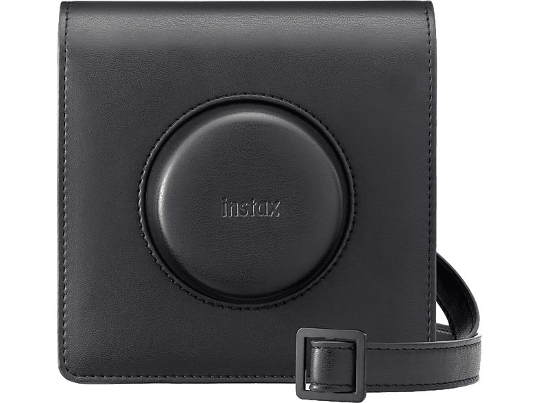 Funda cámara - Fujifilm Instax Wide Evo, Cuero sintético, Negro