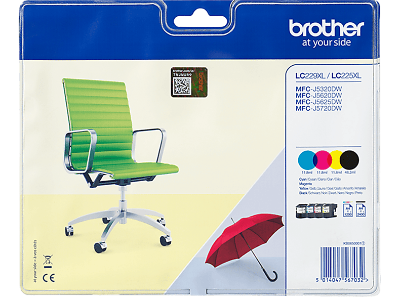 Brother LC-229XL Value Pack Ink Cartridges