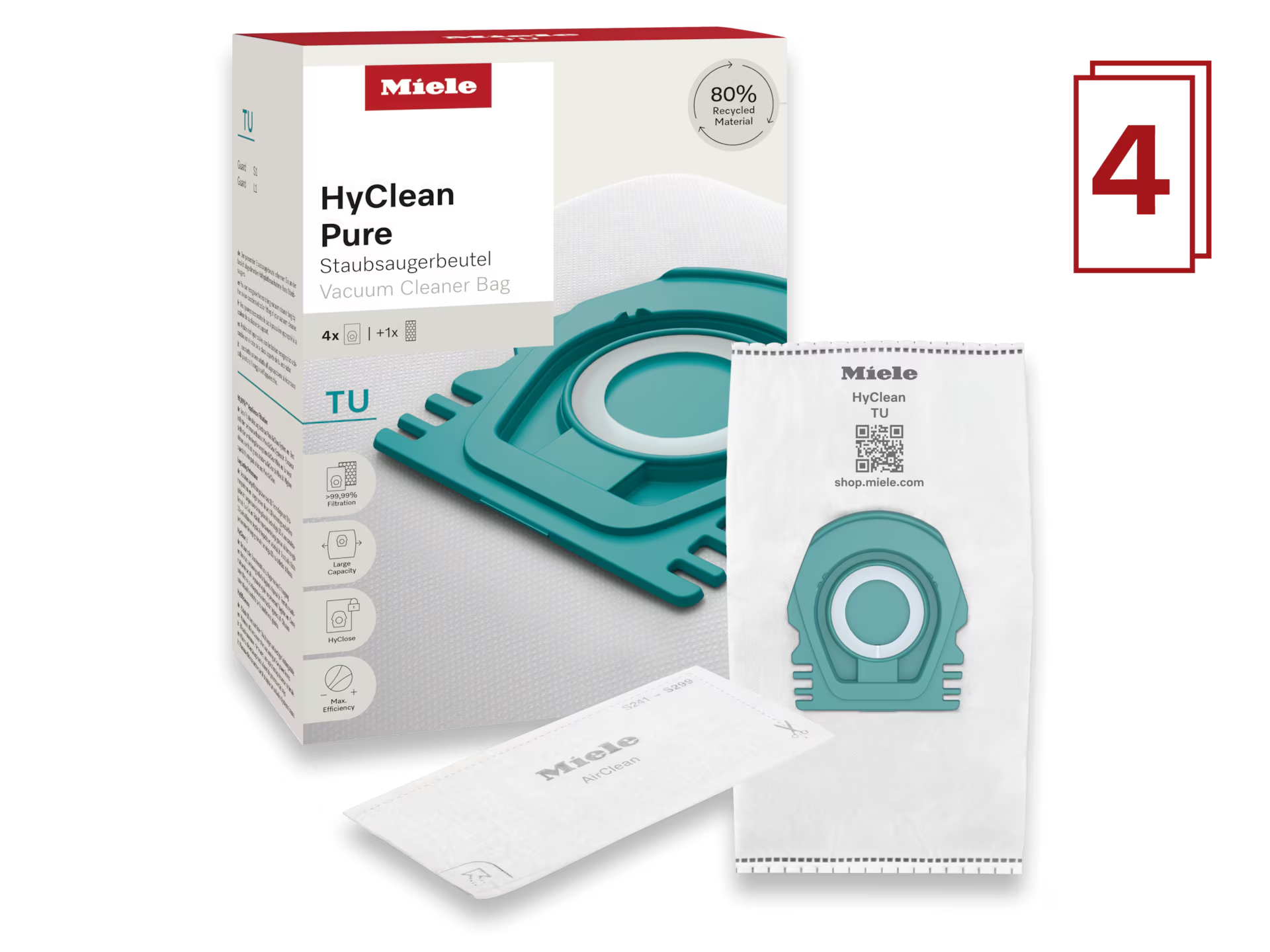 MIELE 12557060 HyClean Pure TU porzsák
