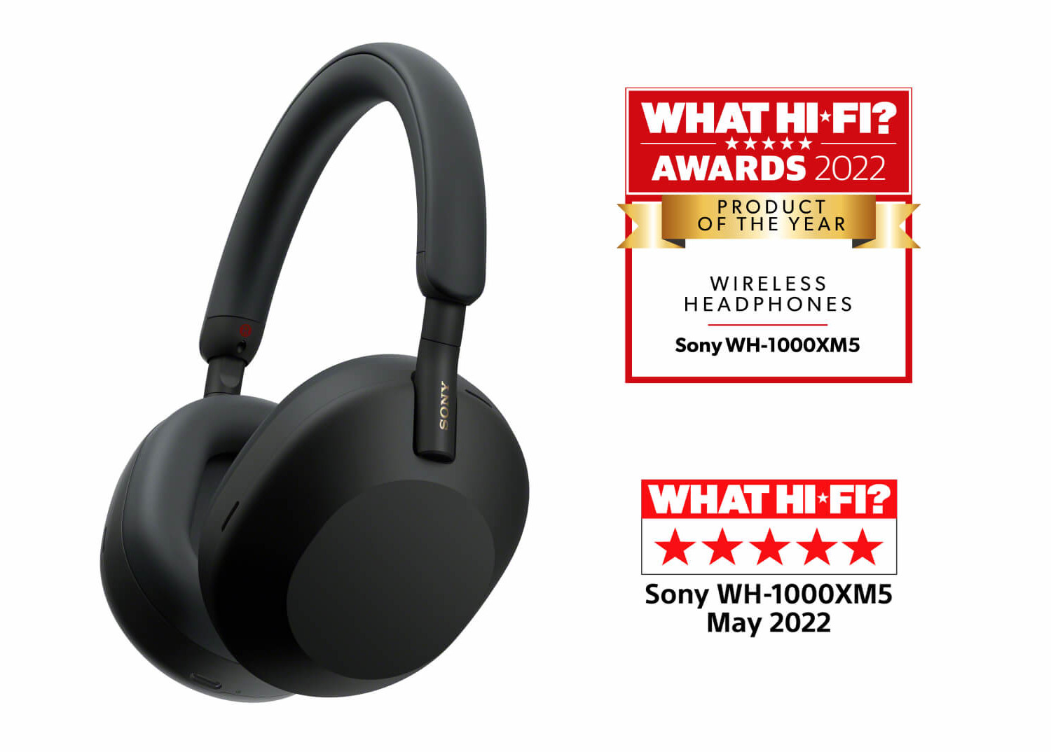 Słuchawki bezprzewodowe SONY WH-1000XM5 ANC Czarny | MediaMarkt