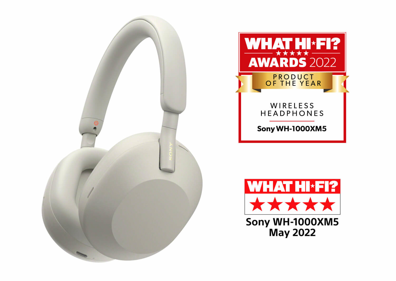 Słuchawki bezprzewodowe SONY WH-1000XM5 ANC Srebrny | MediaMarkt