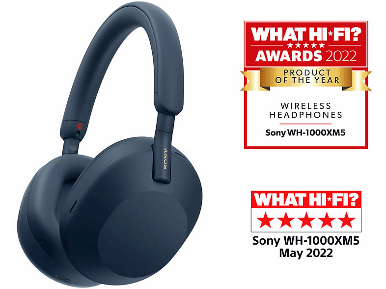 Słuchawki nauszne SONY WH-1000XM5 ANC Niebieski – zdjęcie 3