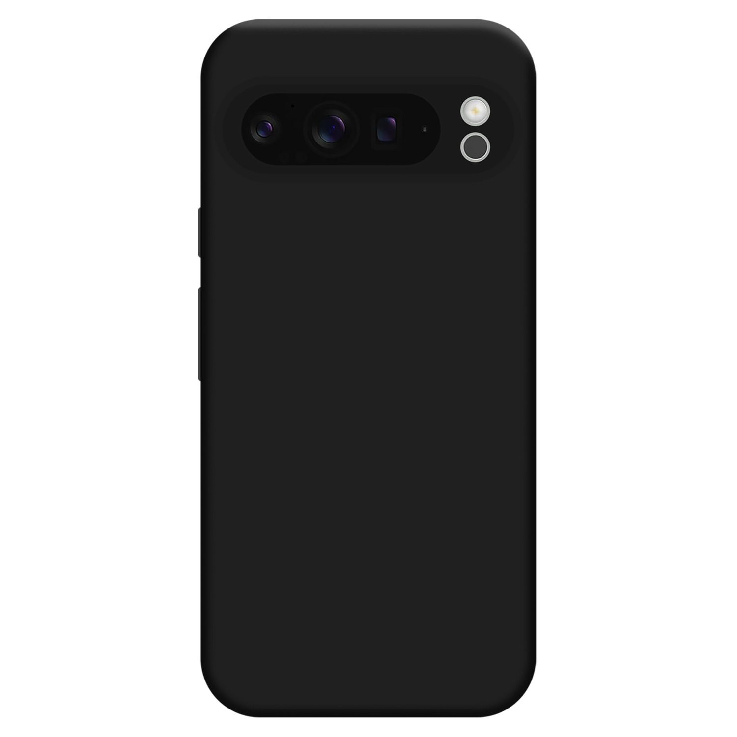 Coque de téléphone blanche avec découpe pour la caméra et boutons latéraux.