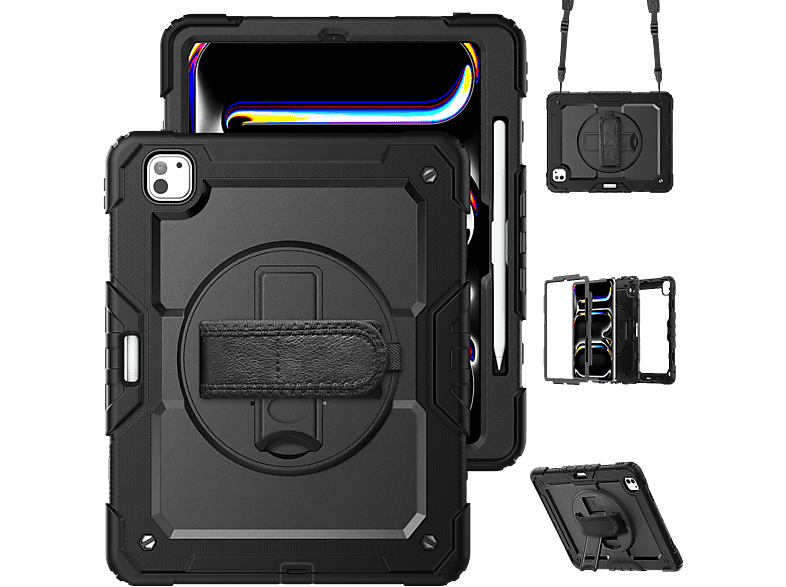Just In Case Full Body Shockproof Case Apple Ipad Pro 13 2025 / 2024 - Zwart