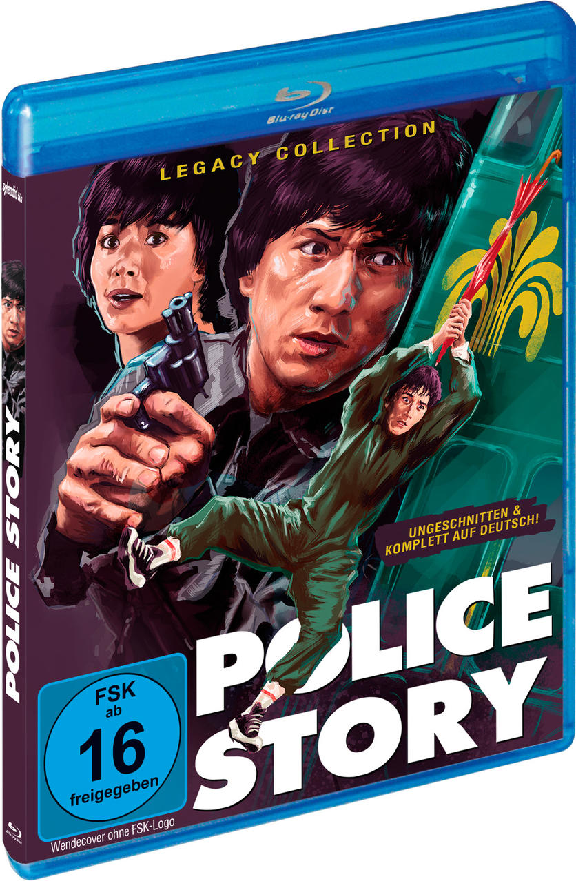 Police Story Blu-ray-Hülle mit Jackie Chan auf dem Cover.