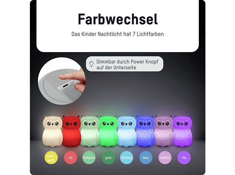 Ansmann Nachtlicht Eule — Foto 4 von 5