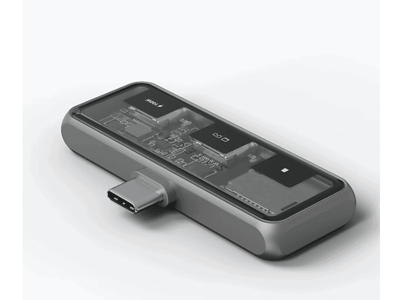 SATECHI ST-HXRSDM Mobile XR USB-C Hub mit microSD Kartenleser, Grau; Mobiler USB Hub — Foto 2 von 3